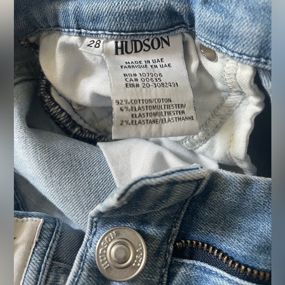 HUDSON TALLY SKINNY RAW HEM MID-RISE Size 28 - Picture 6 of 12
